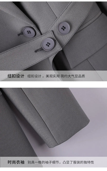 Professional Long-Sleeved Trouser Suits for Women, Fashionable Trousers, High Quality, Show, Elegant, New, Autumn and Winter