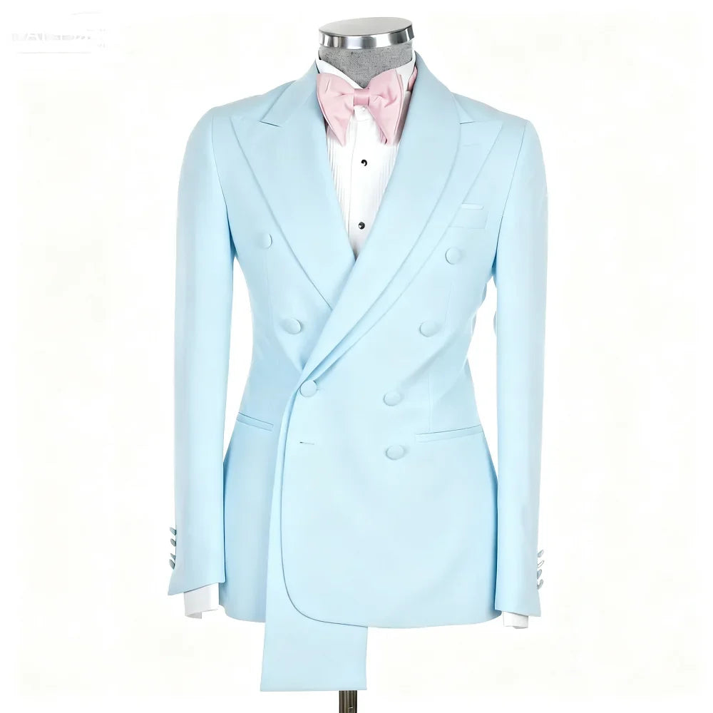 2-Piece Jacket+Pant Men's Tuxedo with Spacious Lapel for Wedding Banquet Party Formal Men's Clothing Custom-Made