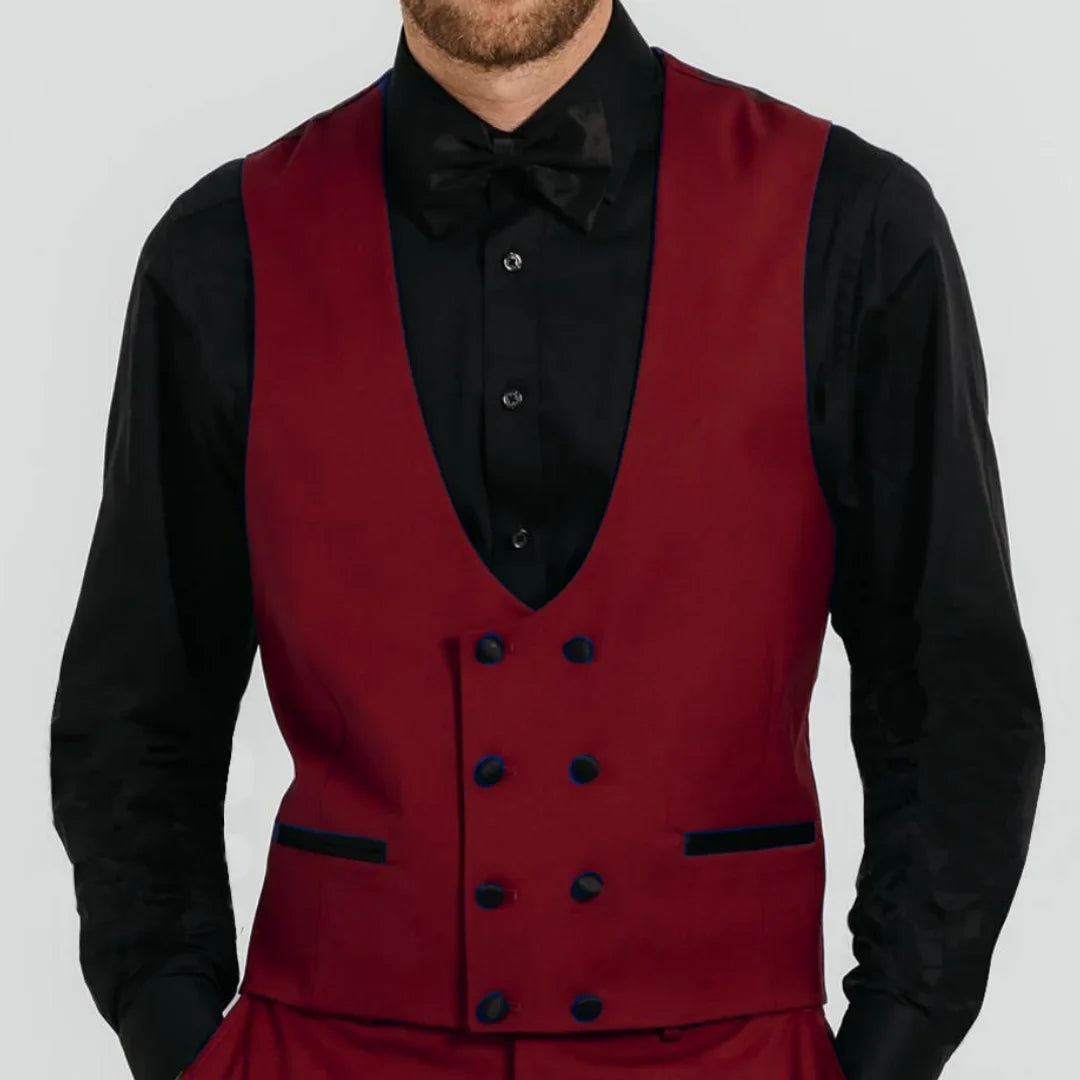 Men's Formal Vest Double-Breasted Waistcoat for Weddings & Events