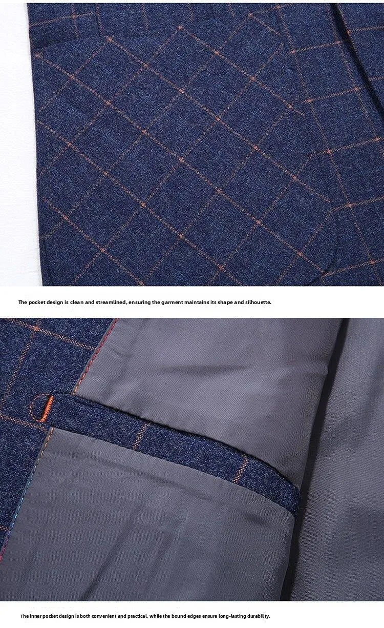 Blazer - New Men's Fashionable Outdoor Travel Premium Business Gentleman Wedding Stylish Multi-purpose Plaid Casual Blazer