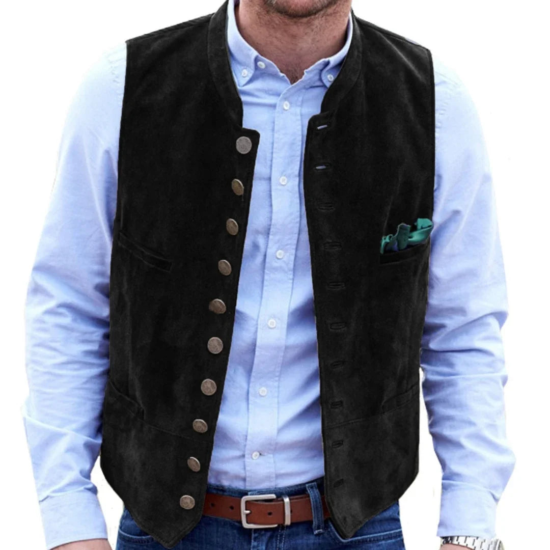 Men's Formal Vest Single-Breasted Sleeveless Waistcoat for Business & Daily Wear – Multiple Colors