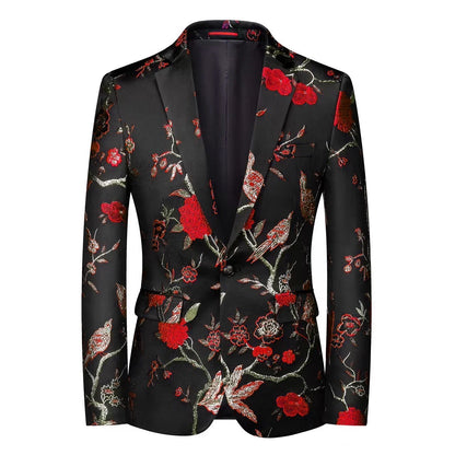 High Quality Men Fashion Handsome Fashion Suit Personality Stage Performance Banquet Business Casual Small Suit  Blazer Mujer