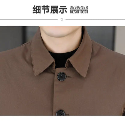 Blazer Men's Business Gentleman Wedding Fashion Best Man Solid Color Slim Fit Casual Mink Velvet with Cotton Thickened Blazer