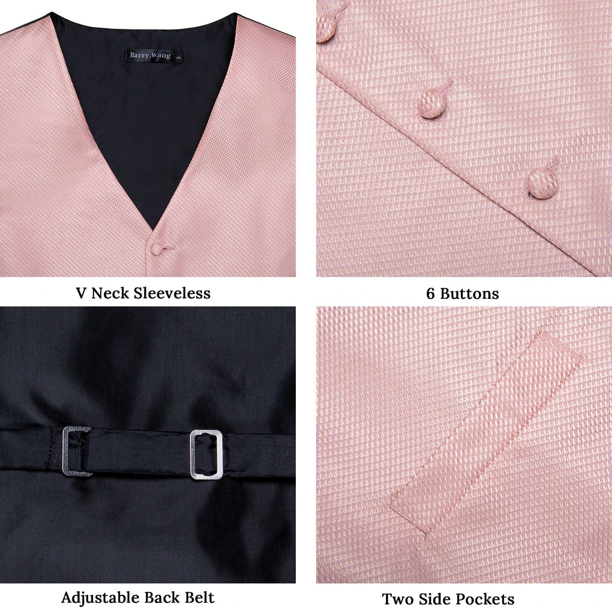 Men's Suit Vest and Tie Set – Single Breasted Waistcoat with Necktie and Pocket Square for Weddings and Business Events
