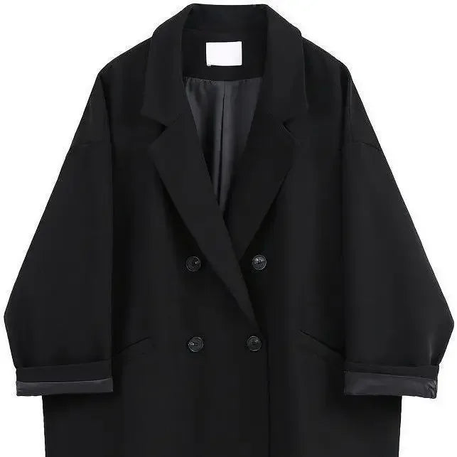 Women's Blazers Over Jacket Dress Brown Female Coats and Jackets Long Clothing Black Outerwear Winter Trend 2025 on Promotion In