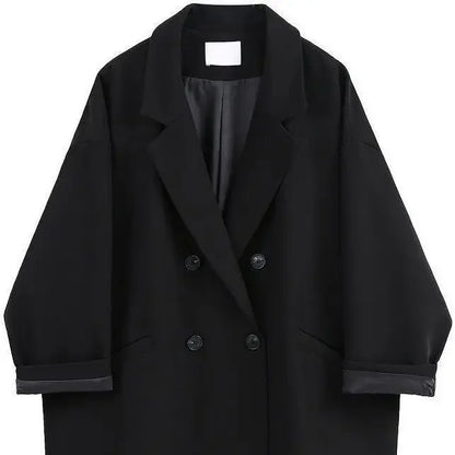 Women's Blazers Over Jacket Dress Brown Female Coats and Jackets Long Clothing Black Outerwear Winter Trend 2025 on Promotion In