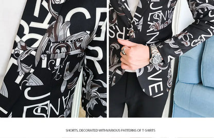 Men's Blazer Suit Jacket 2025 Spring New Fashion Korean Slim Suit Jacket Social Prom Dress Jacket Men's High Quality Clothing