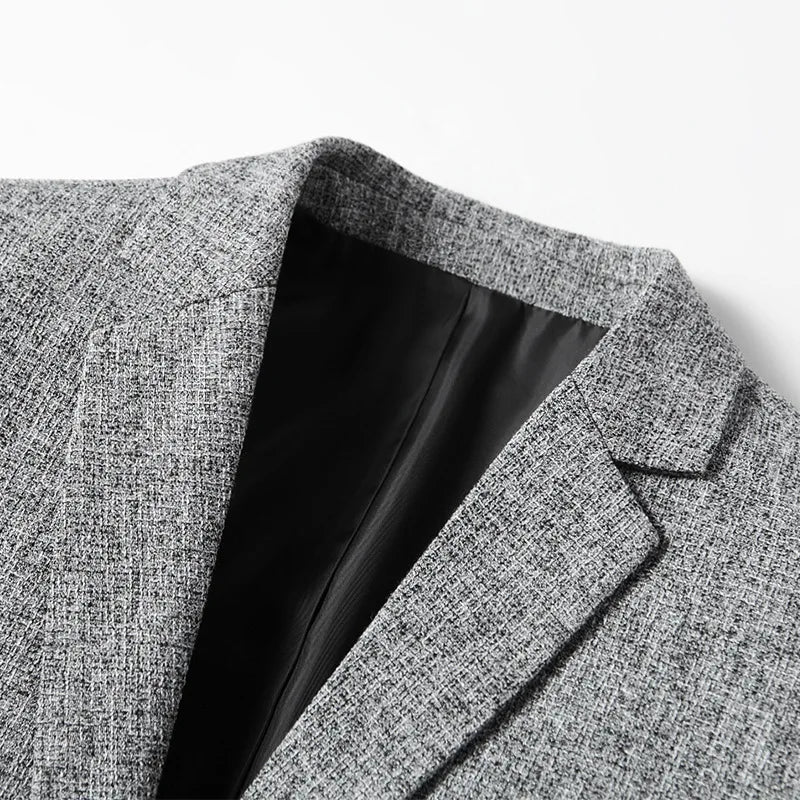 High Quality Men's Blazer Spring Non Ironing Solid Suit Jacket Business Casual Blazer Men Clothing Wedding Suit Jackets A5FX102