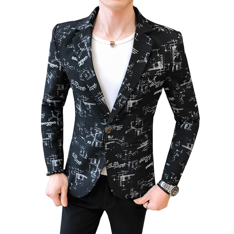 Blazer Men's Fashion Outdoor Travel Gentleman Wedding Slimming Business Versatile Trendy Casual Korean-style Formal Wear Blazer