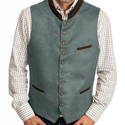 Men's Vest Single Breasted Formal Waistcoat for Wedding Banquet and Business