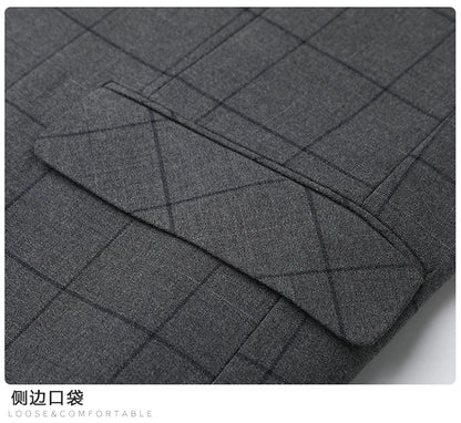 Fashionable Middle-Aged Large Size Suit XL-9XL Handsome Banquet High Quality Business Casual Loose Fit Jacket for plus Size Men