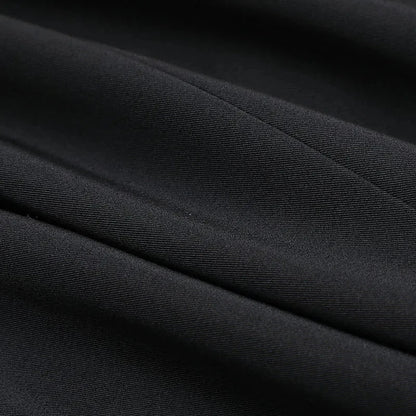 Autumn New Casual Lined Blazer Vest For Women Korean Loose Single Buckle Sleeveless Suit Coat Female Waistcoat Black Vest