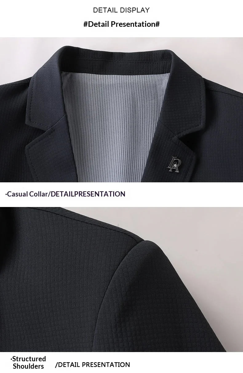 Blazer Men's Fashion Business Outdoor Travel Youth Campus Wedding Versatile Host Shaping Casual Korean Style Thin Style Blazer