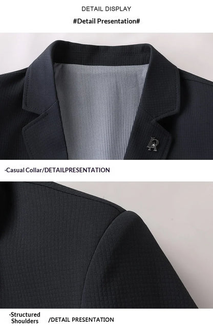 Blazer Men's Fashion Business Outdoor Travel Youth Campus Wedding Versatile Host Shaping Casual Korean Style Thin Style Blazer