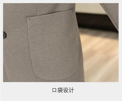 Blazer Men Business Gentleman Leisure Korean Wedding Fashion Trend, Slimming, Versatile, High-end Casual, High-end Woolen Blazer