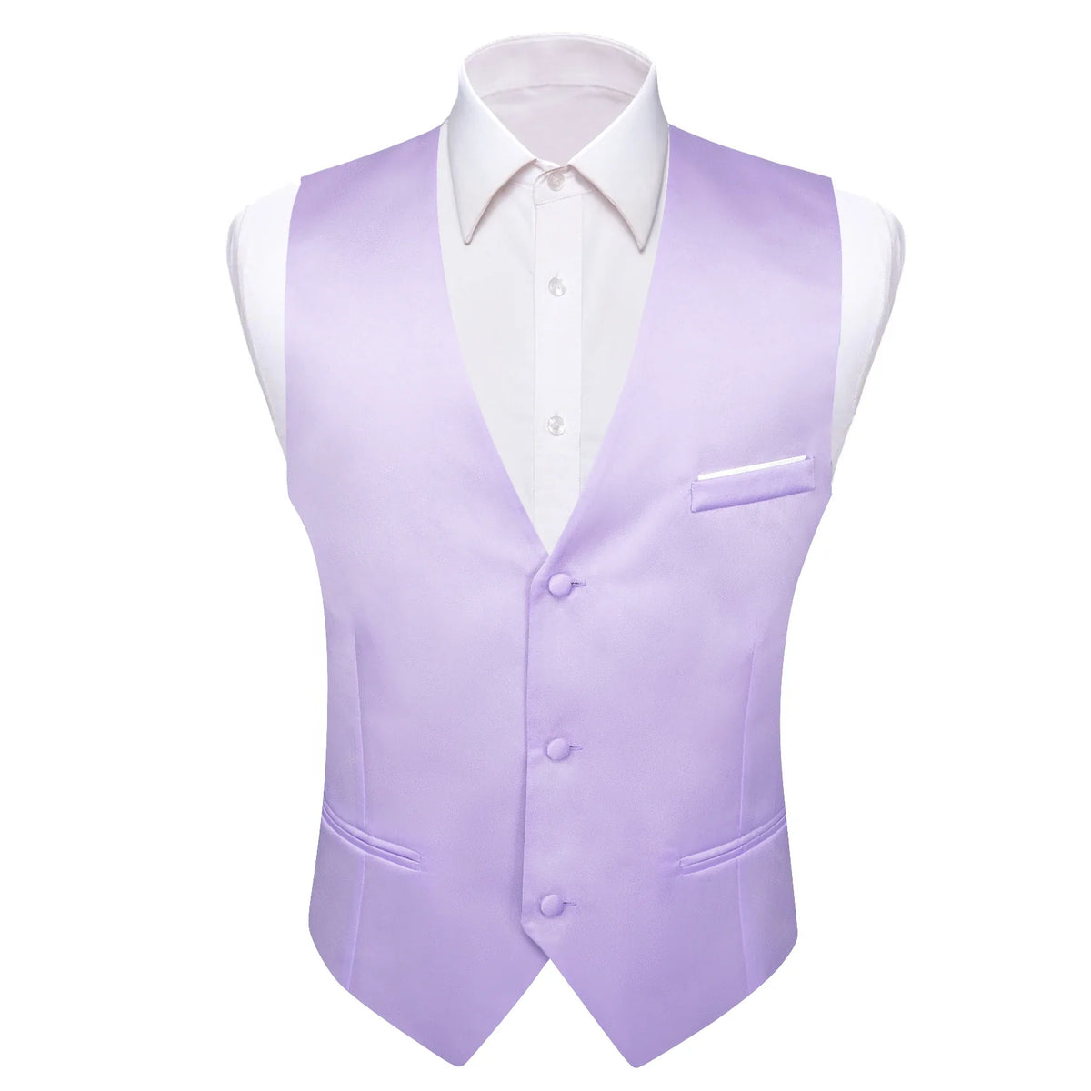 Men's Satin Vest Slim Fit Single-Breasted Waistcoat for Weddings and Formal Occasions