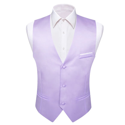 Men's Satin Vest Slim Fit Single-Breasted Waistcoat for Weddings and Formal Occasions