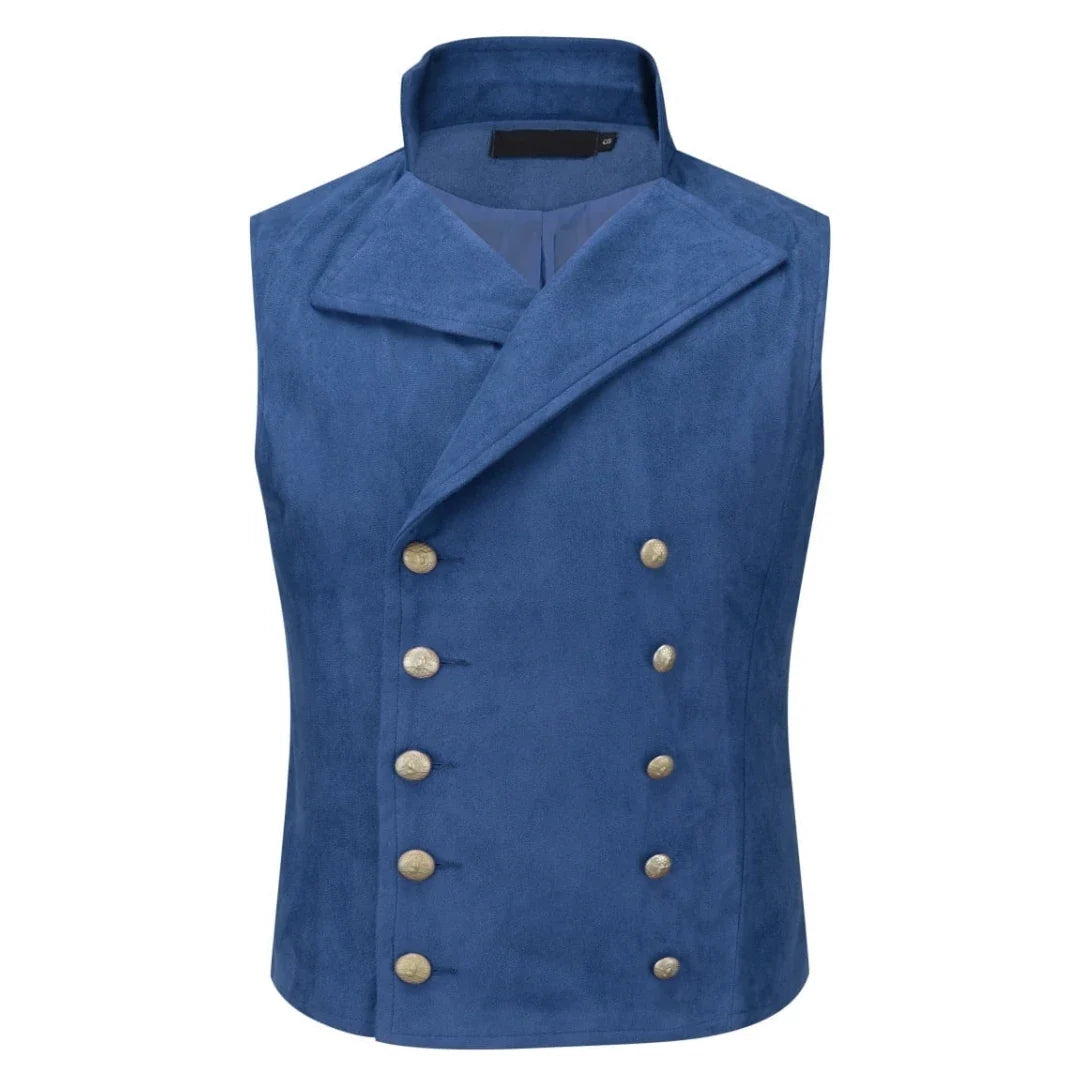 Men's Formal Double-Breasted Vest for Weddings, Banquets & Business