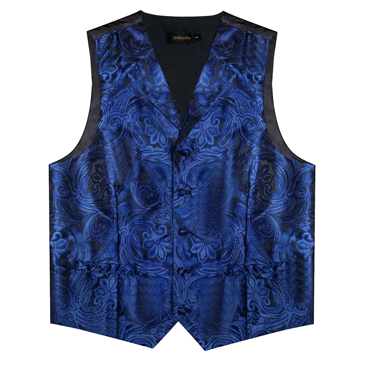 Men's Paisley Suit Vest & Tie Set – Formal Waistcoat with Necktie Pocket Square, Perfect for Weddings and Business Events