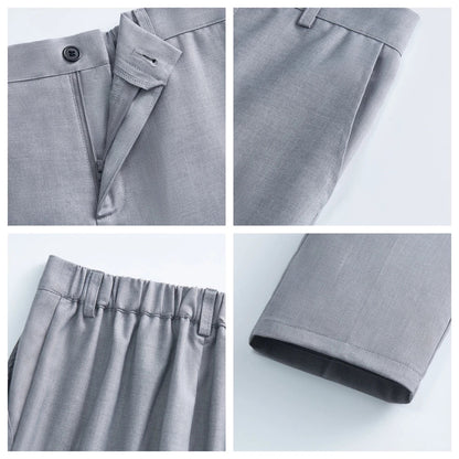 Boys 4-Piece Formal Suit Set – Slim Fit Blazer, Vest, Pants & Bow Tie for Weddings & Graduations