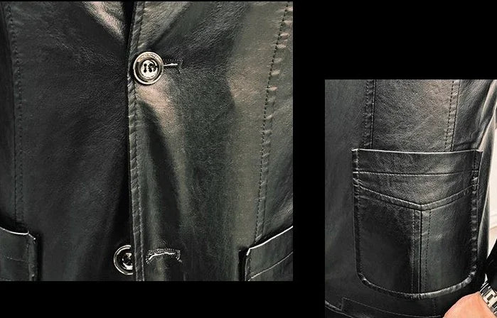 Coat Korean Style Male Leather Blazer Single Breasted Spring Clothes Men's Suit Jackets Luxury Designer High Quality Simple New