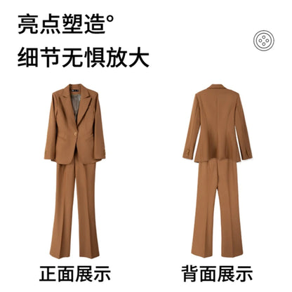 Professional women's exquisite two-piece trousers + suit jacket, elegant fashionable, new style for autumn winter 2025