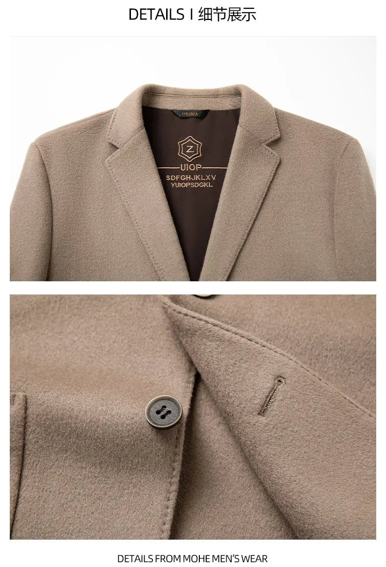Men's Full Wool Double-Sided Tweed Casual Blazer Five Colors Single-Lining Autumn Winter Well-Structured Casual Business Suit Ja