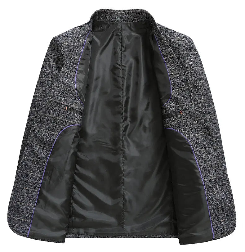 Blazer Autumn and Winter Men's Fashion Business Outdoor Travel Checkered Wedding Youth Slimming Casual High Formal Wear Blazer