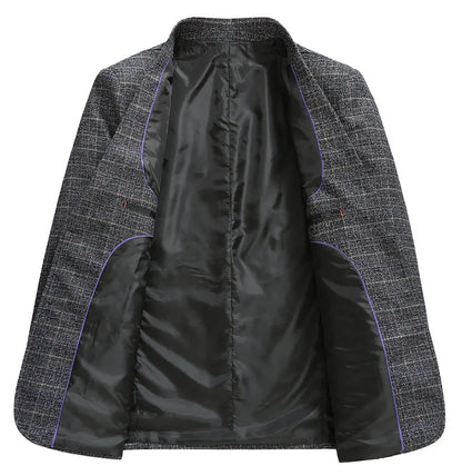 Blazer Autumn and Winter Men's Fashion Business Outdoor Travel Checkered Wedding Youth Slimming Casual High Formal Wear Blazer