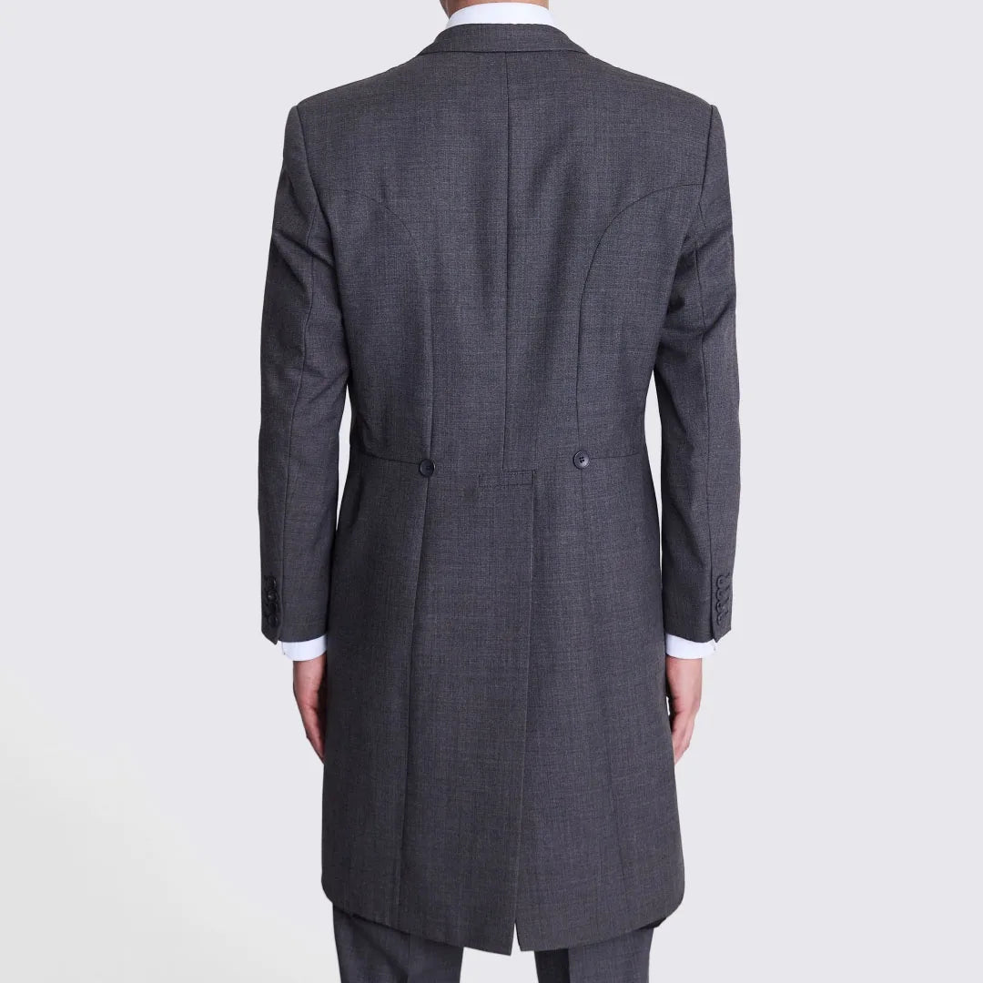 Men Suit 3 Piece Dark Gray With Lapel Single Button Business Casual For Wedding Banquet Work Tuxedo Jacket Vest With Pants