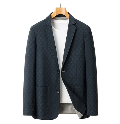 Blazer Outdoor Men's Casual Fashionable Sporty Slimming Letter Trendy British Style Versatile Business Gentleman Wedding Blazer