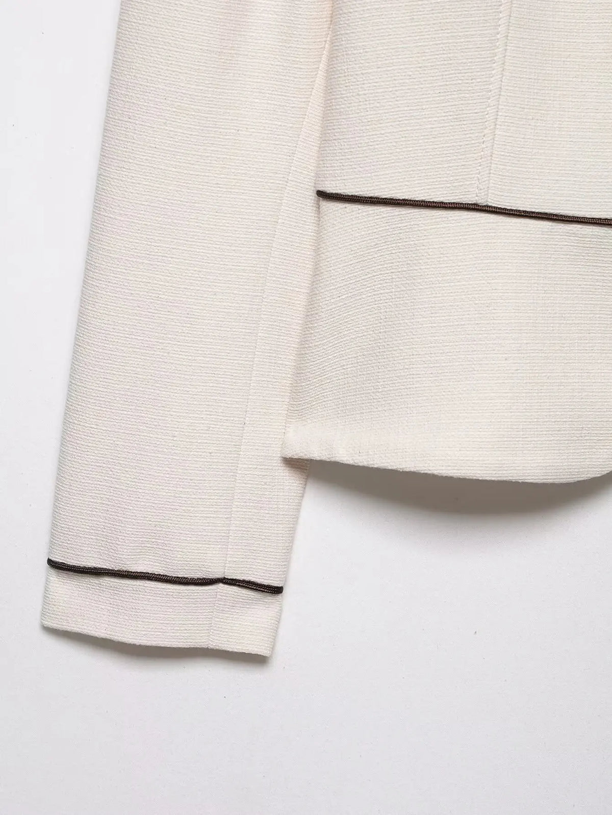 2026 Women Spring Elegant Single Breasted Stand Collar Long Sleeves Short Coat Woman Fashion Casual Beige Tweed Blazer Jacket