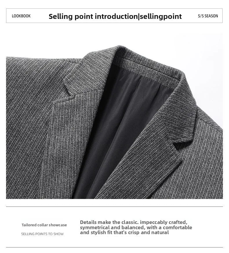 Blazer New Men's Fashionable Outdoor Travel Premium Business Wedding Versatile Host School Fit Casual Korean Version Blazer