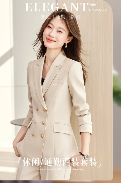 Fashionable professional women's wear. Two-piece pants + blazer, exquisite elegant, new style for spring summer 2026