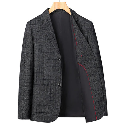 For the Autumn and Winter of 2025, Middle-aged and Elderly Men's Business and Casual Woolen Suit Jackets for Dads