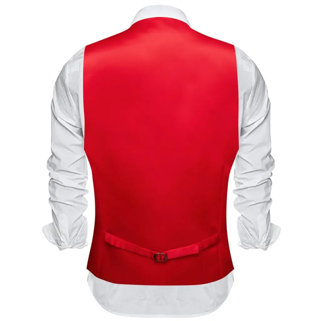 Men's Satin Vest Slim Fit Single-Breasted Waistcoat for Weddings and Formal Occasions