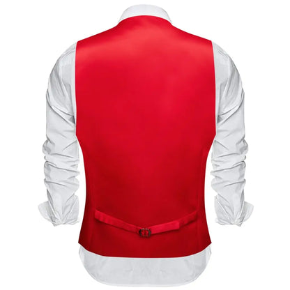 Men's Satin Vest Slim Fit Single-Breasted Waistcoat for Weddings and Formal Occasions