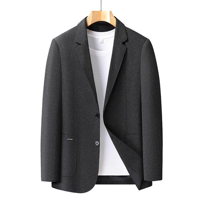 Men's Premium Thin Blazer Spring Summer Solid Color Breathable Cotton Linen Blend Business Casual Jacket Minimalist Office Urban