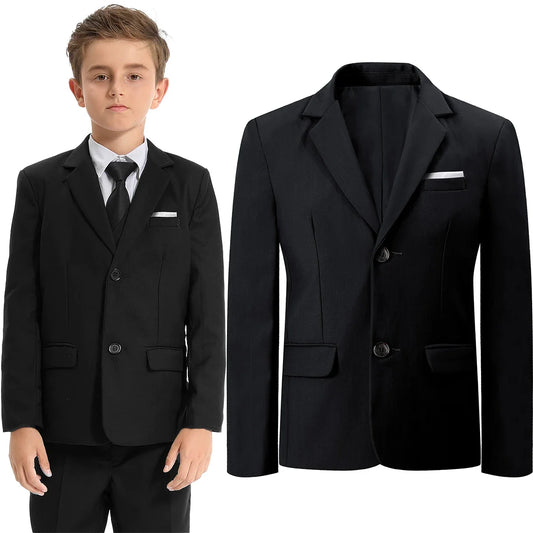 Kids Blazer Boys Easter Outfit Wedding Suit Formal Solid Jacket Teenager Gentleman Birthday Party Gift Performance Clothing Set