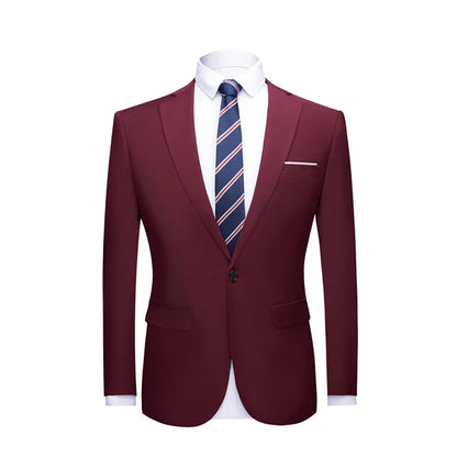 Men's Suit Jacket Slim Fit Single Breasted Multi-Color Formal Blazer