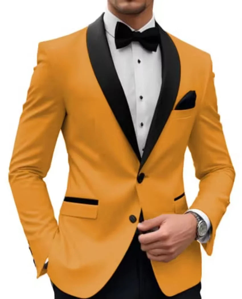 Formal |Wedding Men Suit Jacket Slim Fit Long Sleeve Shawl Lapel Single Breasted Blazer Business Coat Work Office Jacket Outwear