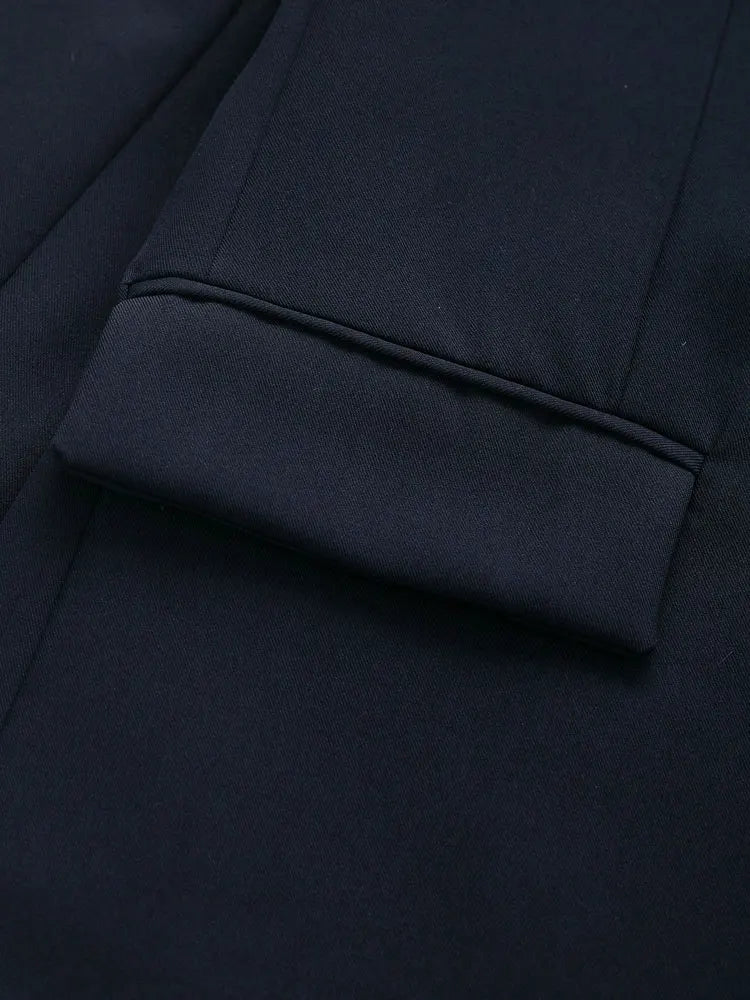 Women's Solid Color Blazer Coat Long Sleeve Front Button Office Wear Casual Chic Outerwear Top