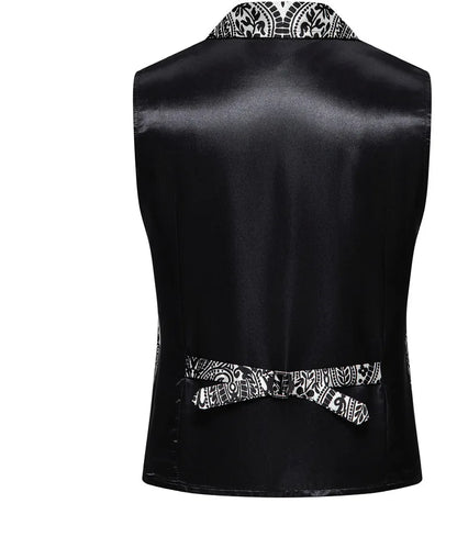 Men's Suit Vest Jacquard Smart Casual Single Breasted Slim Fit Waistcoat