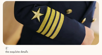 Boys Grils Pilot Uniform Suit Kids Formal Jakcet Pants Tuxedo Wedding Dress Children Birthday Photography Outfit Set