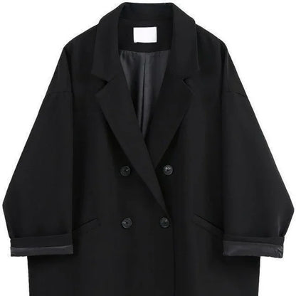 Women's Blazers Over Jacket Dress Brown Female Coats and Jackets Long Clothing Black Outerwear Winter Trend 2025 on Promotion In