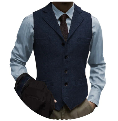 Men's Suit Vest – Single Breasted Slim Fit Waistcoat for Weddings & Smart Casual Wear