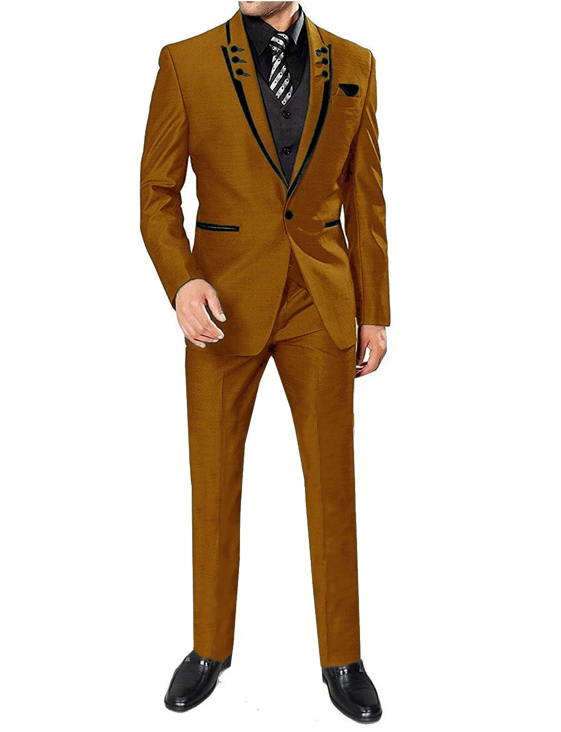 Men's 3 Pieces Suits Wedding Suits One Button Groom Tuxedos Men Leisure Boutique Business Wedding Suit Jacket Pants Vest