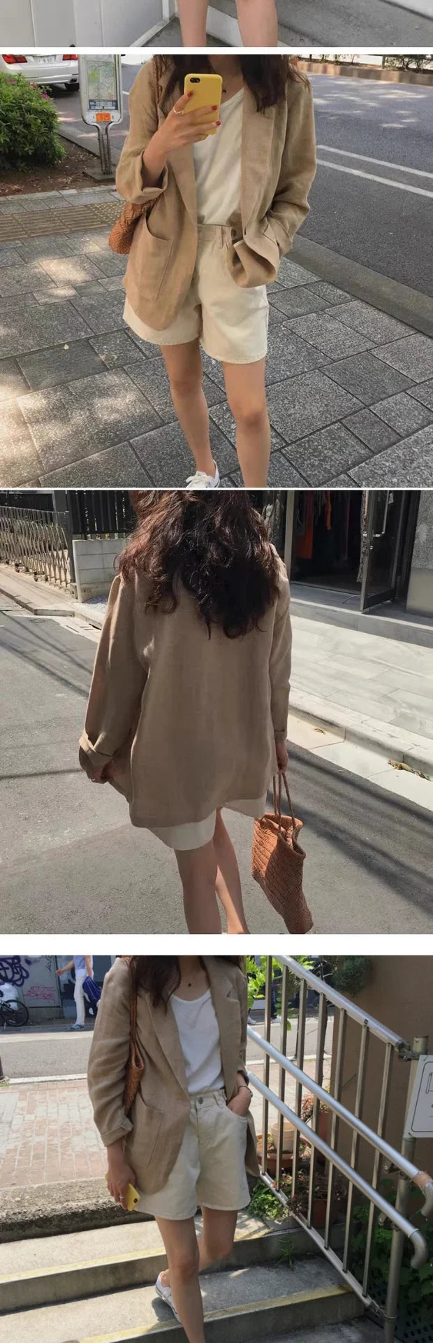 Loose Fit Summer New Style Women's  Jacket Cotton Linen Thin Material Large Size Street Style Small West Coat High End ...
