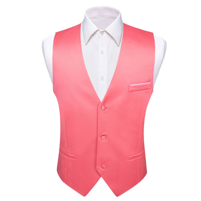 Men's Satin Vest Slim Fit Single-Breasted Waistcoat for Weddings and Formal Occasions