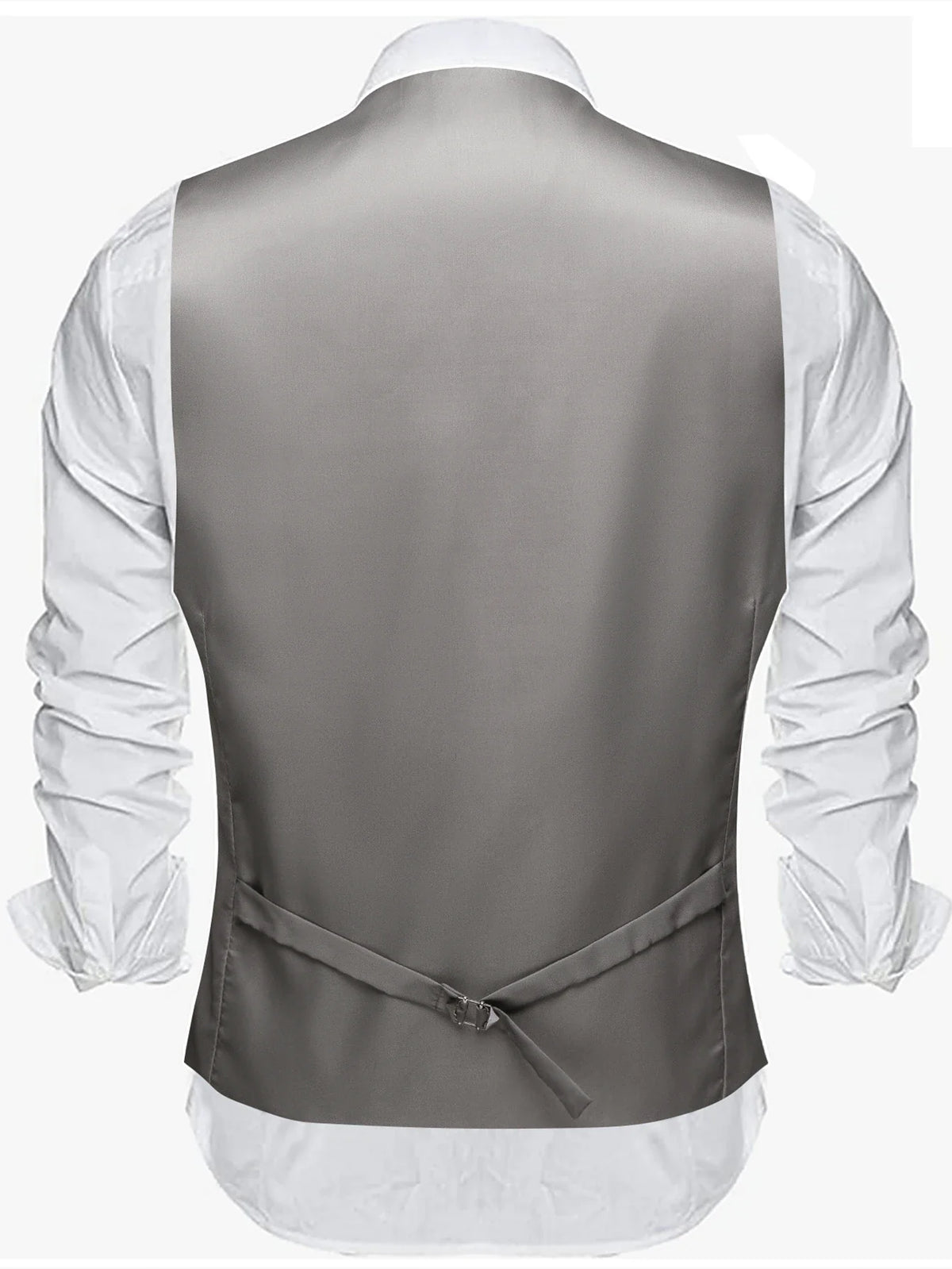 Men's Formal Vest Set 5-Piece Satin Waistcoat with Tie for Weddings and Business
